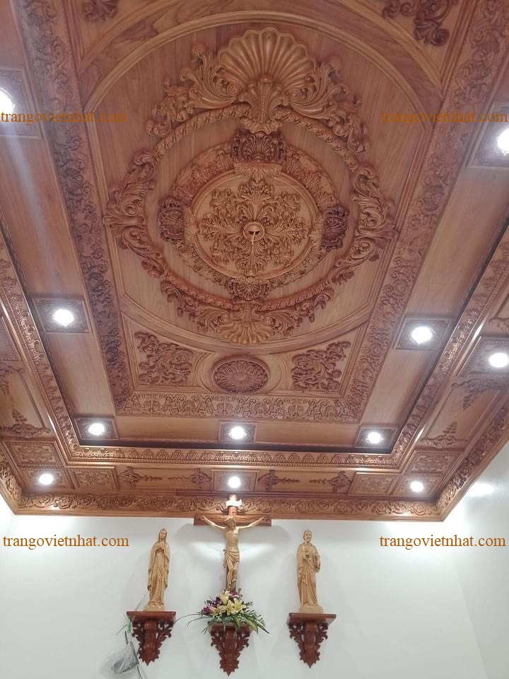 Mẫu Trần Gỗ Gõ Đỏ Đẹp G41C