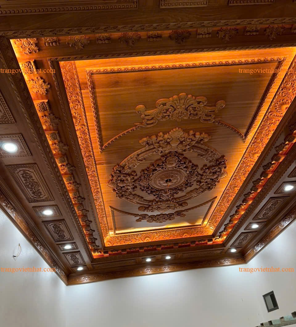 Mẫu Trần Gỗ Gõ Đỏ Đẹp G44C