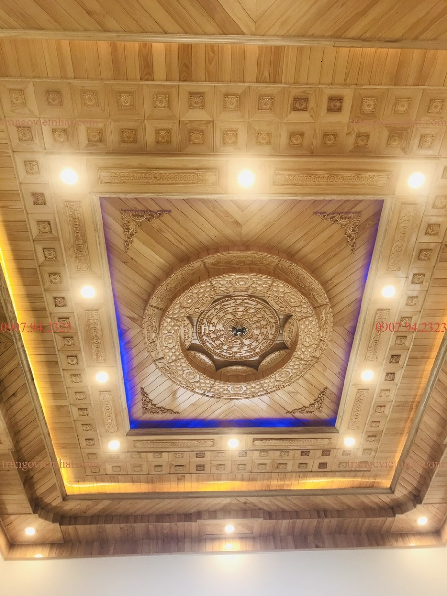 Mẫu trần gỗ thông đẹp