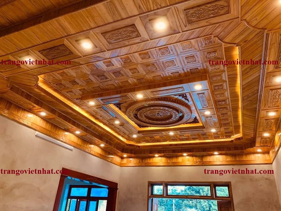 Mẫu Trần Gỗ Xoan Đẹp X43