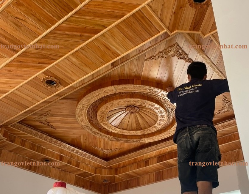 Mẫu Trần Gỗ Xoan Đẹp X61